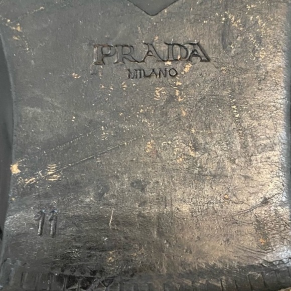 Prada Milano Men's Adjustable monk Strap Black Leather Dress Shoe Size 11 - Picture 8 of 10